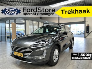Ford Kuga 2.5 PHEV 225 pk Titanium X | Trekhaak | Camera | Winter Pack | Adapt. LED | El. a. klep | 4 seiz. banden | 100% dealer onderh.