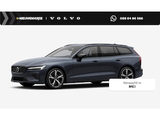 Volvo V60 T6 Plug-in hybrid AWD Ultra Dark | Google | Long Range | Schuif-/Kanteldak | Adaptieve Cruise Control | DAB | Head-Up Display | Camera | Stoelverwarming Voor + Achter | Harman Kardon Audio | Getint Glas | Zitverlenging | Elek. Stoelen | Memory | 19" LM