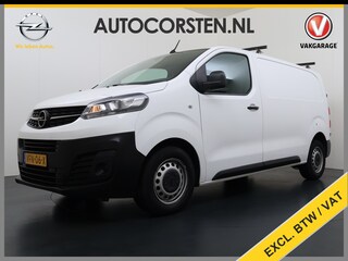 Opel Vivaro 2.0D 123pk L2H1 3-Pers. EURO6 Navi Apple Carplay Android Mirror Link Airco Cruise Control Regen-Lichtsensor Bluetooth Edition Schuifdeur Betonplex Vloer Lat om Lat betimmering Achterdeuren Origineel Nederlandse Auto