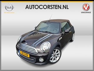 Mini Cooper Cabrio 1.6 Chili Leer Elek.dak Stoelverw. Ecc Pdc Mistlampen CruiseControl Radio Cd/Usb Autom.Verlichting Isofix 17''LM