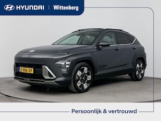 Hyundai Kona 1.6 GDI HEV Premium Sky | Lage km-stand! | Schuifdak | Ivoor leder | Memory | Stoel + stuurverwarming | El. bed. achterklep |