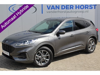Ford Kuga 2.5-225pk Plug-in Hybrid ST-Line X. Hybride rijden voor een reële prijs ! Autm. airco dual, side- en lane assist, adaptieve cruise cntrl, camera v+a, stoel- en voorraamverw., elektr. achterklep, metallic lak, navigatie, telefoonvoorb.
