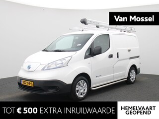 Nissan NV200 Optima 40 kWh 109PK Automaat | Luchtvering | Kopschot met ruit | Extra inbraakbeveiliging laadruimte | Sidebars | Opbergkasten | Rhino Pipetube | Climate Control / ECC | Trekhaak | Cruise control | Achteruitrijcamera | Dakrailing |  Imperiaal rol | Schuifdeur links en rechts | Achterdeuren |