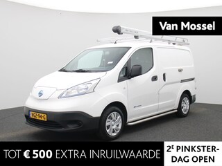Nissan NV200 Optima 40 kWh 109PK Automaat | Luchtvering | Kopschot met ruit | Extra inbraakbeveiliging laadruimte | Sidebars | Opbergkasten | Rhino Pipetube | Climate Control / ECC | Trekhaak | Cruise control | Achteruitrijcamera | Dakrailing | Imperiaal rol | Schuifdeur links en rechts | Achterdeuren |