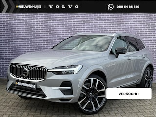 Volvo XC60 2.0 T6 Plug-in hybrid AWD Ultimate Bright | Long range | Trekhaak | Adaptive cruise control | Head-up display | Harman/Kardon audio | Dode hoek detectie BLIS | Stoelverwarming voor + achter | Stuurverwarming | Elektrische stoelverstelling |