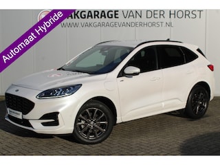 Ford Kuga 2.5-225pk Plug-in Hybrid ST-Line X. Hybride rijden voor een reële prijs ! Autm. airco dual, side- en lane assist, adaptieve cruise cntrl, camera v+a, stoel-, stuur- en voorraamverw., elektr. achterklep, metallic lak, navigatie, telefoonvoorb. etc.