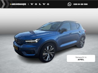 Volvo XC40 Recharge P8 AWD 78 kWh R-Design | Trekhaak | Panoramadak | Warmtepomp | 20 inch velgen | 360 camera | Adaptive cruise control | Stoel- en stuurverwarming | Lederen bekleding | Harman Kardon audio | Actieve LED koplampen | Navigatie | Apple Carplay / Android Auto | BTW auto | Verwarmbare voorruit | Verwarmbare achterbank |