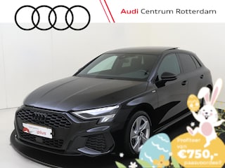 Audi A3 Sportback 30 TFSI S edition | Panoramadak | Trekhaak | Virtual cockpit Plus | Adaptieve cruise control | Navigatie Plus | Stoelverwarming | Lederen bekleding | Optiek zwart Plus |