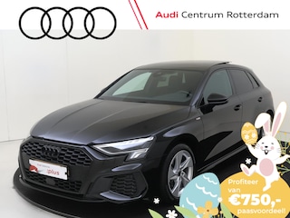 Audi A3 Sportback 30 TFSI S edition | Panoramadak | Trekhaak | Virtual cockpit Plus | Adaptieve cruise control | Navigatie Plus | Stoelverwarming | Lederen bekleding | Optiek zwart Plus |
