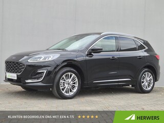 Ford Kuga 2.5 PHEV Plug-in Vignale Automaat / Fabrieksgarantie tot 04-2026 / Driver Assistance Pack / Technology Pack / Dealer Onderhouden / HUD / Apple Carplay Android Auto / Stuur-, Stoel en Achterbankverwarming / Adaptief CC / Voorruit verwarming / Elektrische achterklep /