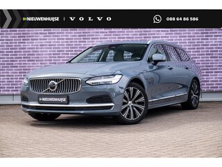 Volvo V90 Plug-in Hybrid T6 AWD Inscription | Long Range | Trekhaak | Lederen bekleding | Adaptive cruise control | Elektrische stoelverstelling | Stoel- en stuurverwarming | Parkeersensoren voor + achter | Achteruitrijcamera | Navigatie | Apple Carplay / Android Auto | Dode hoek detectie BLIS |