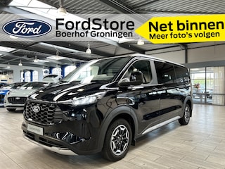 Ford Tourneo Custom Active 340 2.5 PHEV 233 pk L2 8 persoons | Trekhaak | Winter Pack | B&O | Camera | 2x schuifdeur | Adapt. cruise | LED | 17" | 4 seiz. banden | 1850kg trekgewicht |