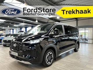 Ford Tourneo Custom Active 340 2.5 PHEV 233 pk L2 8 persoons | Trekhaak | Winter Pack | B&O | Camera | 2x schuifdeur | Adapt. cruise | LED | 17" | 4 seiz. banden | 1850kg trekgewicht |