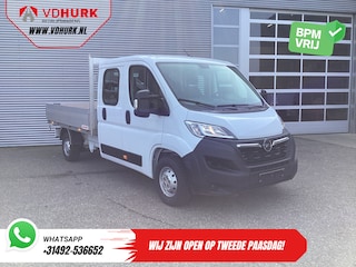 Opel Movano 2.2 140 pk DC Dubbel Cabine Open Laadbak/ 7 Pers./ 2.5t Trekverm./ Cruise/ Airco/ 288x215x35/ Pick up