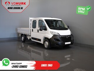 Opel Movano 2.2 140 pk DC Dubbel Cabine Open Laadbak/ 7 Pers./ 2.5t Trekverm./ Cruise/ Airco/ 288x215x35/ Pick up
