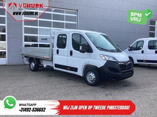 Opel Movano 2.2 140 pk DC Dubbel Cabine Open Laadbak/ 7 Pers./ 2.5t Trekverm./ Cruise/ Airco/ 288x215x35/ Pick up