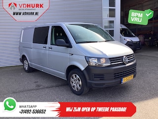 Volkswagen Transporter 2.0 TDI 150 pk L2 DC Dubbel Cabine EXPORT 2.5t Trekverm./ Airco/ Camera/ Cruise/ 16”LMV/ Trekhaak