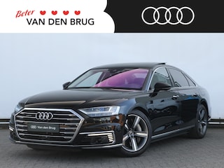 Audi A8 60 TFSI e quattro | Pano | HUD | B&O | Massage | Laser Led | Stoelverw. + koeling | Verwarmbaar voorruit | Leder | Elektr. verstelbare voorstoelen + memory |