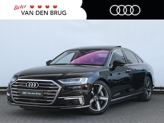 Audi A8 60 TFSI e quattro | Pano | HUD | B&O | Massage | Laser Led | Stoelverw. + koeling | Verwarmbaar voorruit | Leder | Elektr. verstelbare voorstoelen + memory |