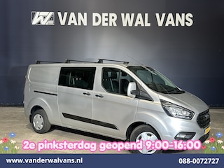 Ford Transit Custom 2.0 TDCI 131pk L2H1 Dubbele Cabine Euro6 Airco | 6-Zits | LED | Cruisecontrol | Verwarmde voorruit Parkeersensoren, Dakdragers