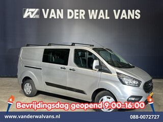 Ford Transit Custom 2.0 TDCI 131pk L2H1 Dubbele Cabine Euro6 Airco | 6-Zits | LED | Cruisecontrol | Verwarmde voorruit Parkeersensoren, Dakdragers