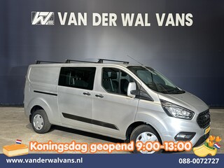 Ford Transit Custom 2.0 TDCI 131pk L2H1 Dubbele Cabine Euro6 Airco | 6-Zits | LED | Cruisecontrol | Verwarmde voorruit Parkeersensoren, Dakdragers