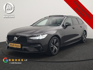 Volvo V90 T6 AWD Ultimate Dark PHEV 350pk Dealer O.H. | Panodak | Head Up | 360 Camera | Adaptive Cruise | Harman / Kardon | Lederen Sportstoelen Memory & Ventilatie | Keyless | Stoelen & Stuur Verwarmd | Apple Carplay | Virtual | DAB | Plug In Hybrid