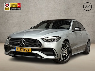 Mercedes-Benz C-klasse 300 e AMG Line 279Pk Automaat (PANORAMADAK, APPLE CARPLAY, GROOT NAVI, BURMESTER, CAMERA, SPORTSTOELEN, SFEERVERLICHTING, STOELVERWARMING, NIEUWSTAAT)