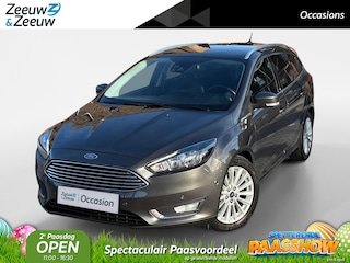 Ford Focus Wagon 1.5 Titanium 150PK Automaat | El. Trekhaak | Half Leder | BLIS | Camera | Navigatie | Stoel- en Voorruitverwarming | Privacy Glass | Achterspoiler