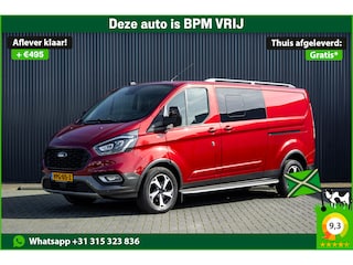 Ford Transit Custom 2.0 TDCI L2H1 | 170PK | Trail | DC 5-Persoons | Camera | Carplay | Lederen interieur