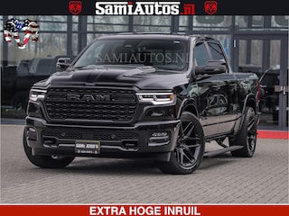 Dodge Ram LIMITED H.O 540 PK 706 Nm | FEUL WIELEN |XB9 | MASSAGE | BOM VOL | CREW CAB | DUBBELE CABINE | GRIJSKENTEKEN | 5 PERSOONS | DE MEEST LUXUEUZE en BEGEERDE Pick-up