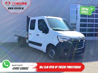 Renault Master 2.3 dCi 150 pk DC Dubbel Cabine Open laadbak/ 7 Pers./ 2.5t Trekverm./ Airco/ Trekhaak/ 242x204x40/ Pick-Up