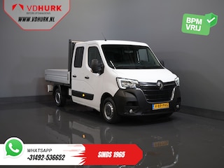 Renault Master 2.3 dCi 150 pk DC Dubbel Cabine Open laadbak/ 7 Pers./ 2.5t Trekverm./ Airco/ Trekhaak/ 242x204x40/ Pick-Up