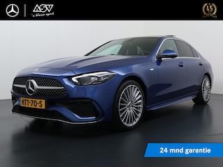 Mercedes-Benz C-klasse 300 e AMG Business Solution | Panorama - Schuifdak | Memory Seats | 360° Camera | 19"AMG Velgen | Sfeerverlichting | Distronic Cruise Control | Smartphone Integratie Pakket