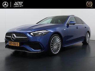 Mercedes-Benz C-klasse 300 e AMG Business Solution | Panorama - Schuifdak | Memory Seats | 360° Camera | 19"AMG Velgen | Sfeerverlichting | Distronic Cruise Control | Smartphone Integratie Pakket