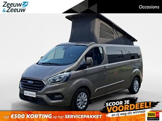 Ford Transit Custom Camper 2.0 TDCI L2H1 Limited 170pk automaat | Camper met 2 slaapplaatsen | Keuken met gootsteen- koelkast- gasfornuis | Zonnescherm | Trekhaak | Distributie is vervangen