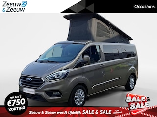Ford Transit Custom Camper 2.0 TDCI L2H1 Limited 170pk automaat | Camper met 2 slaapplaatsen | Keuken met gootsteen- koelkast- gasfornuis | Zonnescherm | Trekhaak | Distributie is vervangen