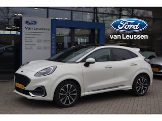 Ford Puma 125PK HYBRID VIGNALE AUTOMAAT TREKHAAK LEDER STUUR/STOELVERWARMING SCHUIFDAK APPLE/ANDROID NAVIGATIE