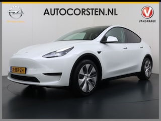 Tesla Model Y RWD SOH 95% Warmtepomp LFP-Accu Leder Lmv Camera's Panoramadak Adap.Cruise Navi Ecc Autopilot Stoel+Stuur+Achterbank Verwarming Elek.Achterklep Dodehoek detector Draadloze telefoonlader 1e Eigenaar Origineel Nederlandse Auto Fabrieksgarantie op Motor en Accu tot 08-03-2032/160.000km