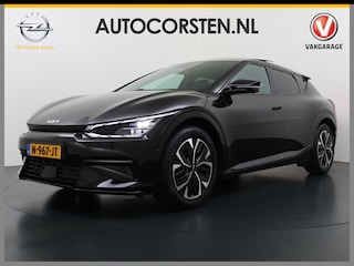 Kia EV6 GT-Line 77.4kWh SOH 100% Warmtepomp PanoDak Head-Up Alcantar/Leer Stoelventilatie Elek.Stoelen+MemoryMeridian SOH 100% 360°Camera Adap.Cruise Apple Carplay Android Auto Navi Ecc Stuur+Stoelverwarming Matrix Led Pdc DAB  Elek.Achterklep Lmv Lane Assist 1600kg trekvermogen! Laden tot 240kW 1e Eigenaar Origineel Nederlandse Auto € 57.000 nieuw