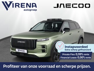 Jaecoo 7 1.5 GDI SHS-P Exclusive Prijs incl. Inruilpremie € 1.500,- - Panoramadak - Elektrisch verstelbare stoel(en) met geheugen - Parkeerhulp voor en achter - 1.500kg trekgewicht - Model Green - 7 Jaar of 150.000km fabrieksgarantie