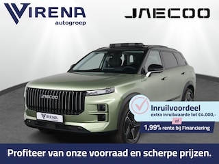 Jaecoo 7 1.5 GDI SHS-P Exclusive Prijs incl. Inruilpremie € 1.500,- - Panoramadak - Elektrisch verstelbare stoel(en) met geheugen - Parkeerhulp voor en achter - 1.500kg trekgewicht - Model Green - 7 Jaar of 150.000km fabrieksgarantie