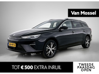 MG 5 Electric Standard Range Luxury 50 kWh | Apple Carplay/Android  | cruise control adaptief | electronic climate control | file assistent | lederen bekleding | LED koplampen | lichtmetalen velgen 17" | navigatiesysteem full map | rijstrooksensor met correctie | voorstoelen verwarmd |