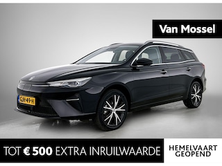 MG 5 Electric Standard Range Luxury 50 kWh | Apple Carplay/Android  | cruise control adaptief | electronic climate control | file assistent | lederen bekleding | LED koplampen | lichtmetalen velgen 17" | navigatiesysteem full map | rijstrooksensor met correctie | voorstoelen verwarmd |