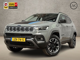 Jeep Compass 4xe 240 Plug-in Hybrid Electric Trailhawk 240Pk Automaat (PANORAMADAK, NARDO GREY, VIRTUAL COCKPIT, APPLE CARPLAY, CAMERA, LEDER, ADAPTIVE CRUISE, GETINT GLAS, NIEUWSTAAT)