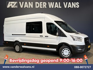 Ford Transit 2.0 TDCI 170pk L4H3 Dubbele Cabine Euro6 Airco | 6-zits | Camera | LED | Apple Carplay Cruisecontrol, Android Auto, Stoelverwarming, Verwarmde Voorruit, Parkeersensoren, Bijrijdersbank