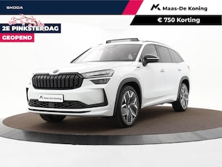 Skoda Kodiaq 1.5 TSI 204pk DSG PHEV Sportline Business · Panoramadak · CANTON Audio · 360gr. camera · Elektrische stoelverstelling · Achterbank verwarmd · 20'' inch · Apple/Android Car Play · Garantie t/m 24-11-2028 of 100.000km