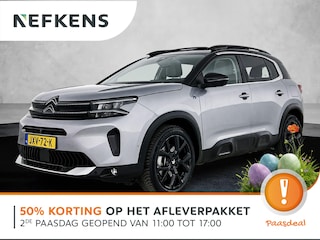 Citroën C5 Aircross SUV Max 1.6 Plug-in Hybrid 180pk Automaat | Navigatie | Schuif-/Kanteldak | Rondomzichtcamera | Handsfree Achterklep | Adaptieve Cruise Control | Parkeersensoren v+a | Comfortstoelen Leder/Stof | Climate Control | Dodehoeksensor | Keyless | Adaptief demping systeem | Donker getint glas | 19" lichtmetalen velgen |
