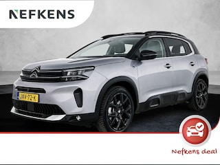 Citroën C5 Aircross SUV Max 1.6 Plug-in Hybrid 180pk Automaat | Navigatie | Schuif-/Kanteldak | Rondomzichtcamera | Handsfree Achterklep | Adaptieve Cruise Control | Parkeersensoren v+a | Comfortstoelen Leder/Stof | Climate Control | Dodehoeksensor | Keyless | Adaptief demping systeem | Donker getint glas | 19" lichtmetalen velgen |