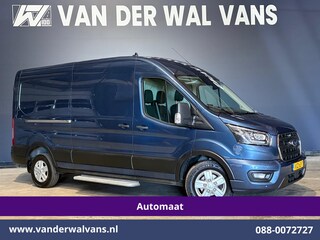 Ford Transit 2.0 TDCI 185pk Automaat L3H2 Euro6 Airco | Xenon | Camera | Navigatie | Apple Carplay | Cruisecontrol | LED Android Auto, Verwarmde voorruit, Stoelverwarming, LM velgen, Elektrisch verstelbare bestuurdersstoel, Parkeersensoren, Bijrijdersbank
